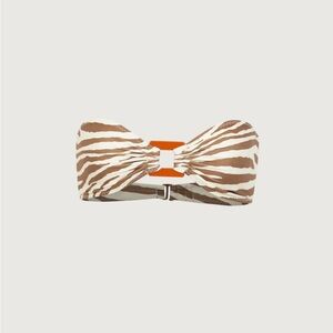 SAME Los Angeles beige zebra ACRYLIC BANDEAU TOP